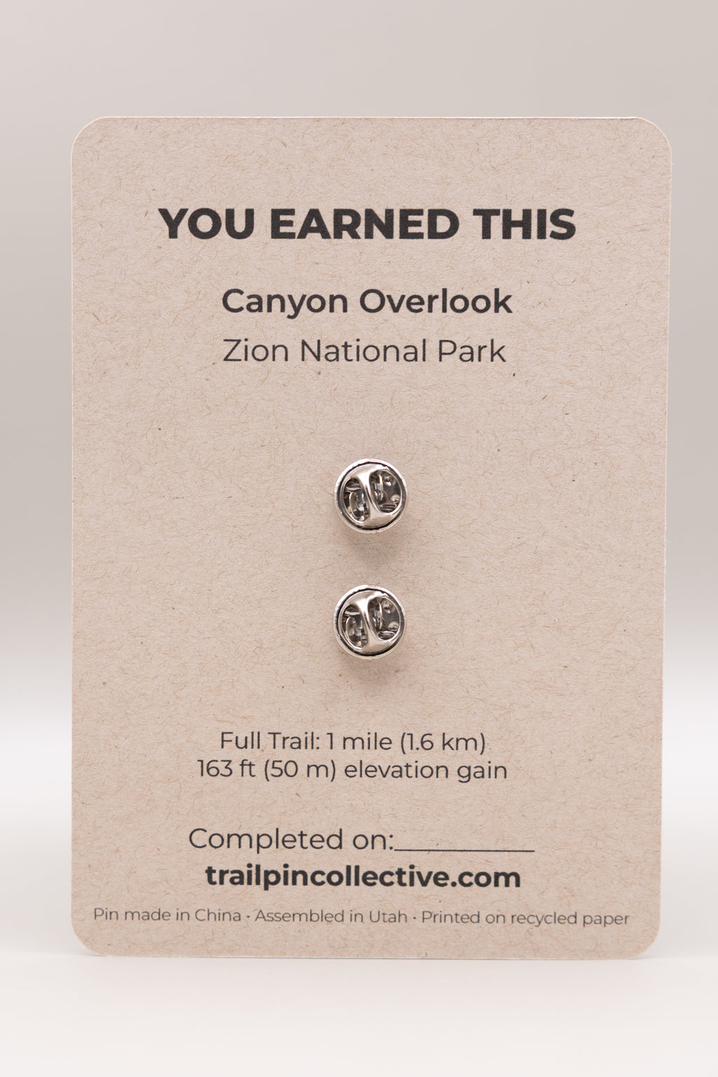 Canyon Overlook Trail Pin