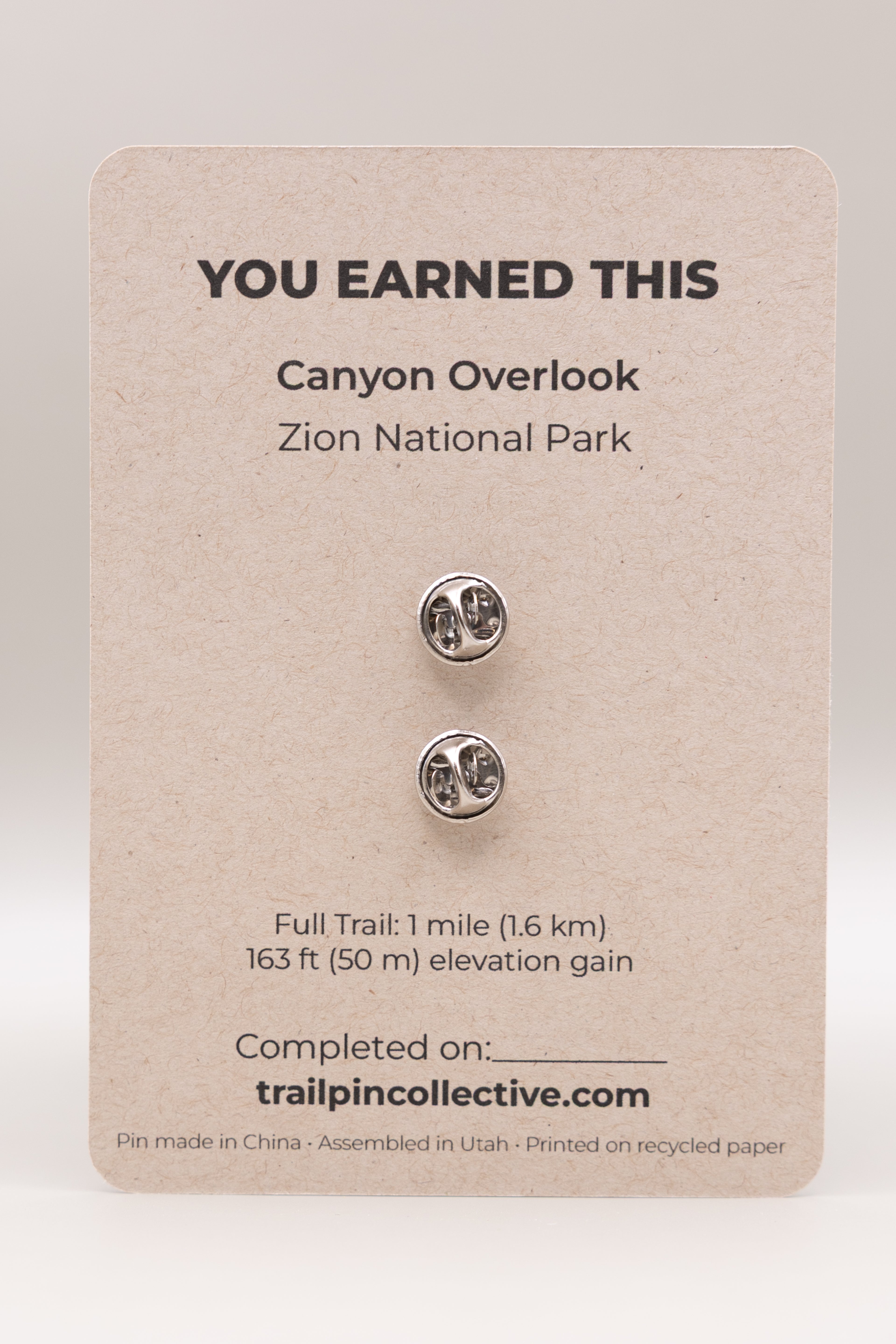Canyon Overlook Trail Pin