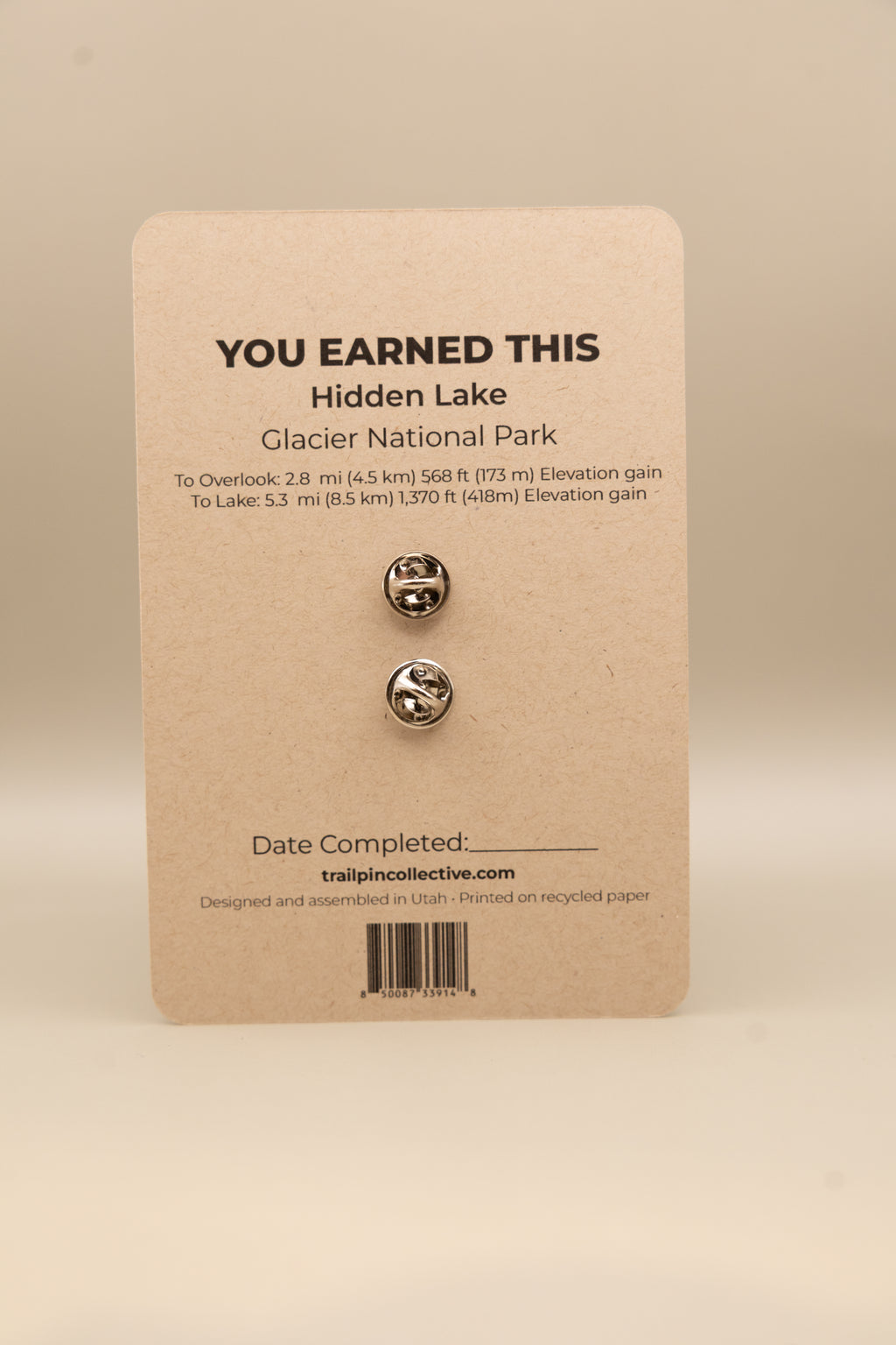 Hidden Lake Trail Pin